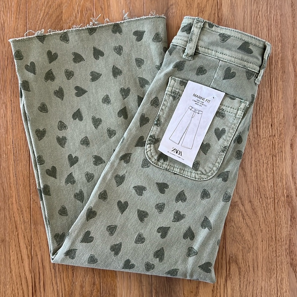 NWT ZARA GIRLS MARINE JEANS
